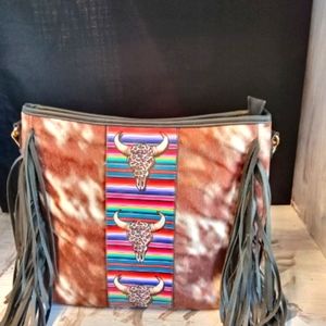 NWT Skull Texas purse with fringe